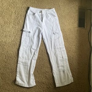 White Cargo Pants